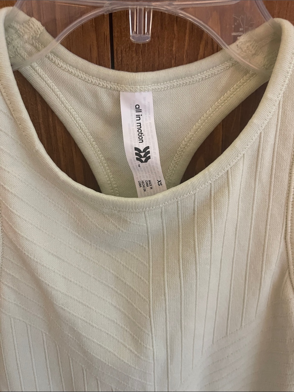 all in motion Light Sage Ribbed Racerback Tank - Picture 2 of 6